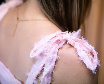 Pink Ruffle Mini Dress