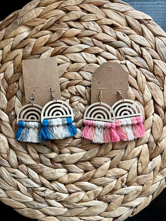 Rainbow Tassel Earrings