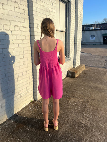 Hot Pink Romper